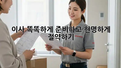 이사, 똑똑하게 준비하고 현명하게 절약하기!